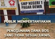 Publik Soroti Dugaan Pengelolaan Dana BOS di SMP Negeri 1 Pagar Dewa, Kepala Sekolah Belum Berikan Klarifikasi.