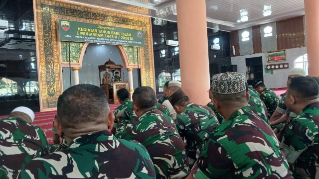 Peringatan 1 Muharram di Makorem 022/PT, Personel Kodim 0207/Simalungun Teguhkan Semangat Hijrah dan Pengabdian.