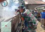 Kebersamaan TNI, Polri, Damkar dan Warga Jinakkan Kobaran Api yang Hanguskan Empat Rumah di Sidamanik
