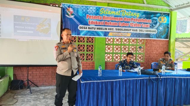 Kapolsek Pancur Batu Edukasi Warga Sibolangit Tentang Cyber Law: Bijak Bermedia Sosial, Wujudkan Ruang Digital yang Aman