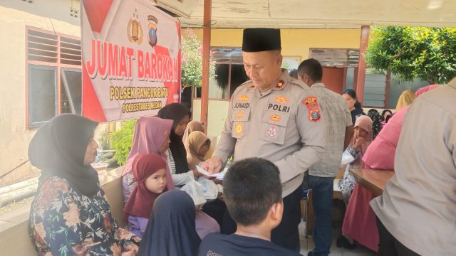 Jumat Barokah Polsek Pancur Batu, Berbagi Kasih dengan Anak Yatim Piatu