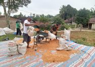 Sentuhan Humanis Babinsa Koramil 14/Raya, Dampingi Warga Mengolah Hasil Panen Jagung.