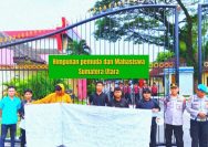 HIPMASU Kepung Mapolda Sumut, Desak Bongkar Dugaan Sarang Judi dan Narkoba di Dairi.