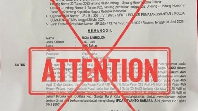 Tim Penasihat Hukum JJM Soroti Kejanggalan Administrasi Hukum: Desak Polres Pematangsiantar Tegakkan Aturan Terkait Pemanggilan Saksi Roni Simbolon.