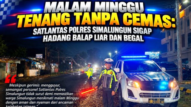 Malam Minggu Tenang Tanpa Cemas: Satlantas Polres Simalungun Sigap Hadang Balap Liar dan Begal.