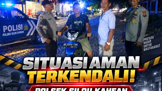 Antisipasi Balap Liar dan 3C, Polsek Silou Kahean Gelar Patroli Blue Light di Dua Ruas Jalan Utama.