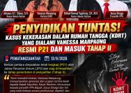 Penyidikan Tuntas! Kasus Kekerasan Dalam Rumah Tangga (KDRT) yang Dialami Vanessa Marpaung Resmi P21 dan Masuk Tahap II.