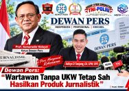 DEWAN PERS: WARTAWAN TANPA UKW TETAP SAH HASILKAN PRODUK JURNALISTIK,Aditya Anggota Utama DPP SPRI Langsung Angkat Bicara Dukungan .