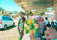 Gerakan Pangan Murah Hadir di Karang Sari, Babinsa Dampingi Warga Dapatkan Sembako Harga Terjangkau