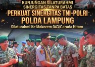 Perkuat Sinergitas TNI-Polri, Kapolda Lampung Lakukan Kunjungan Silaturahmi ke Makorem 043/Garuda Hitam.