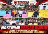 Aliansi Wartawan Gelar Aksi Damai di Polda Sumut, Tuntut Penanganan Cepat Kasus Ancaman terhadap Jurnalis.