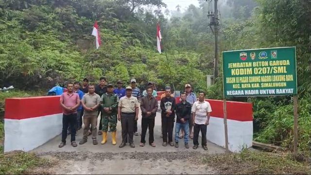 Jembatan Beton Bah Sigari-Gari Rampung 100 Persen, Kodim 0207/Simalungun Perkuat Akses dan Konektivitas Warga.