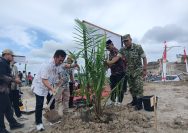 TNI, Pemerintah, dan PTPN IV Bersinergi dalam Tanam Perdana Kelapa Sawit di Silampuyang.