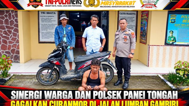 Gerak Cepat Warga dan Polsek Panei Tongah, Pelaku Curanmor Diringkus Dini Hari.