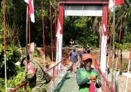 Jembatan Gantung Bosar Galugur Rampung 100 Persen, Kodim 0207/Simalungun Hadirkan Akses Penghubung bagi Masyarakat.