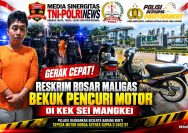 Polsek Bosar Maligas Ungkap Kasus Curat Sepeda Motor di KEK Sei Mangkei, Tersangka Dijemput dari Batu Bara.