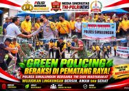Green Policing Polres Simalungun: Kapolres, TNI, dan Pemkab Bergotong Royong Bersihkan Pasar Pematang Raya.