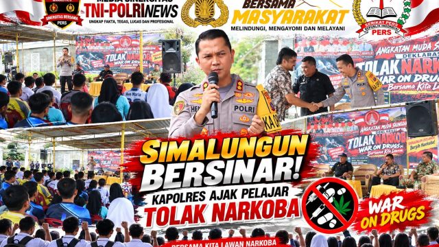 Kapolres Simalungun Hadiri Deklarasi “Simalungun Bersinar”, Ajak Generasi Muda Perkuat Mental Tolak Narkoba.